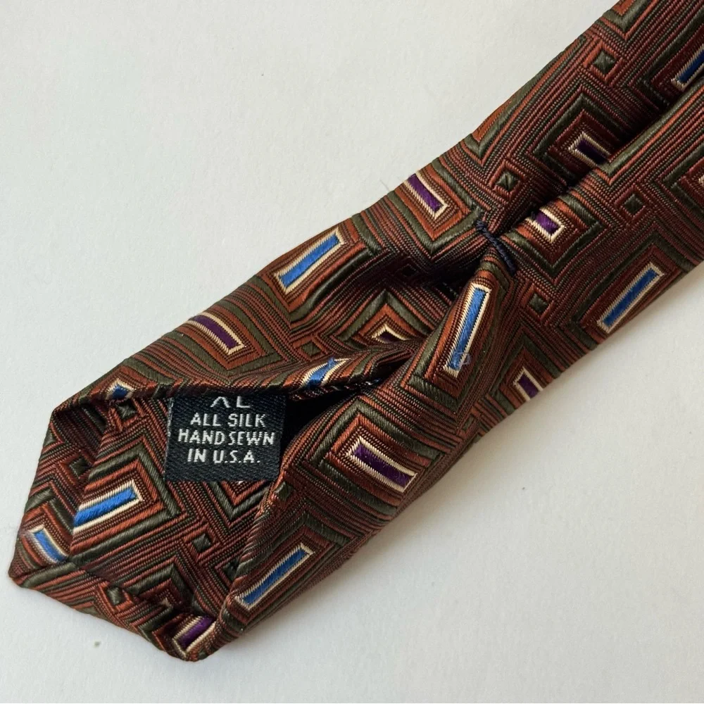 Jos. A. Bank Men’s Necktie Signature Collection Brown and Blue Tie